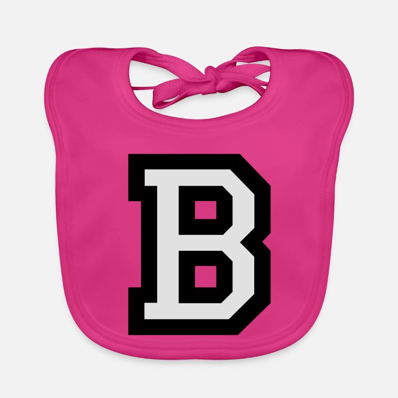 Buchstabe B - Baby Bio-Lätzchen - Fuchsia