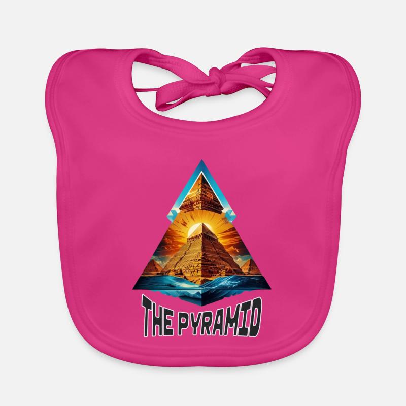 Die Pyramide - Baby Bio-Lätzchen - Fuchsia