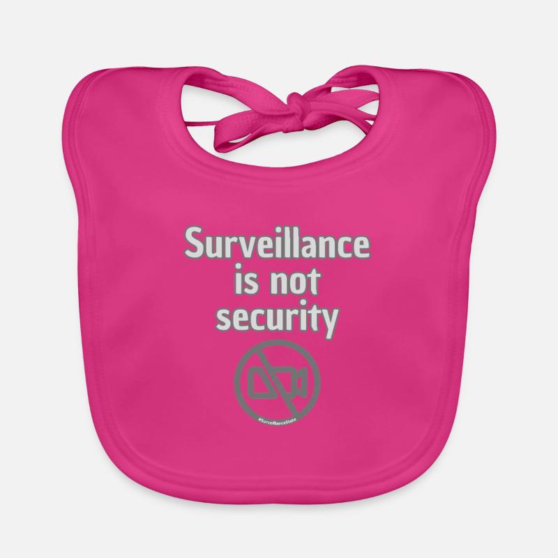 Surveillance Is Not Security Statement Motiv Baby Bio-Lätzchen