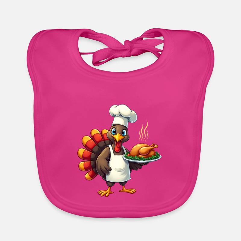 Cuisinier de dinde de Thanksgiving Thanksgiving Bavoir bio Bébé