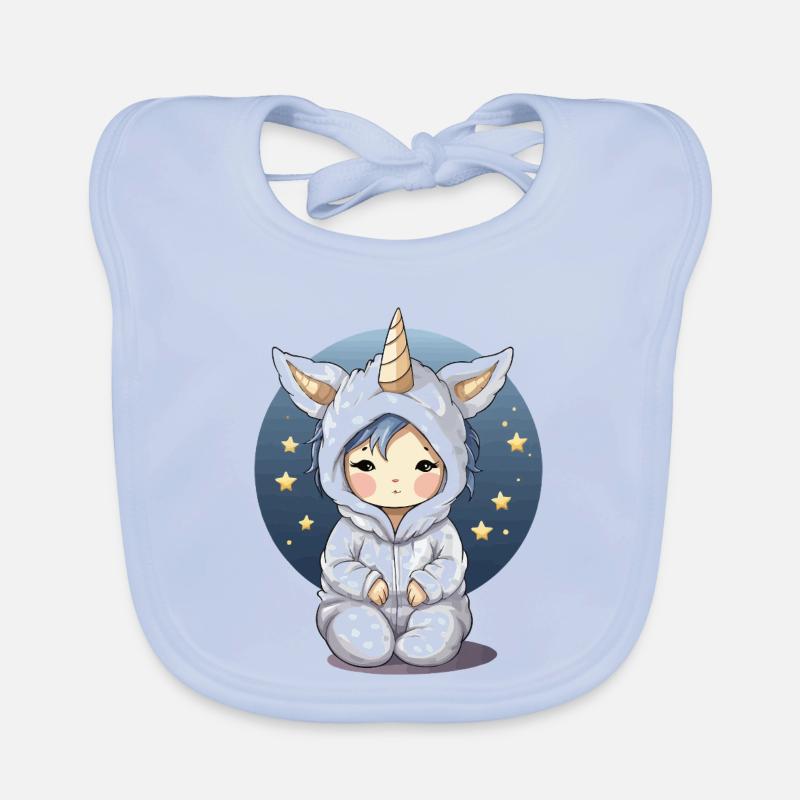 Kuhicorn Silhouette câline dans un sweat à capuche Pullover de la Nuit Étoilée Bavoir bio Bébé