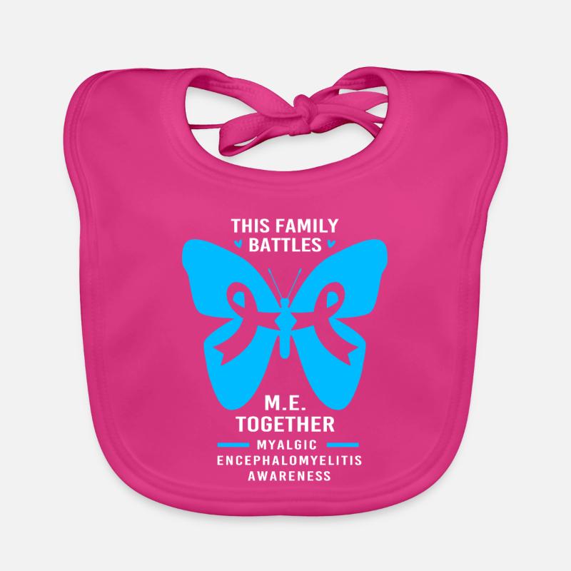 ME CFS - Baby Bio-Lätzchen - Fuchsia