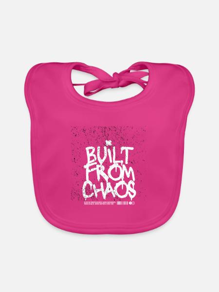 Built From Chaos Graffiti Shirt - Baby Bio-Lätzchen - Fuchsia