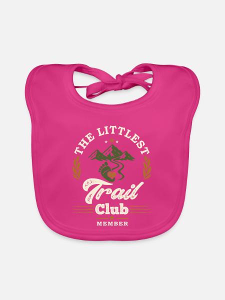 Der Littlest Trail Club - Baby Bio-Lätzchen - Fuchsia