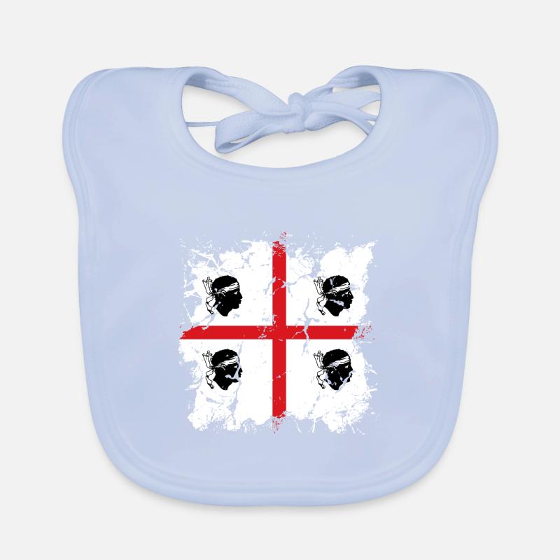 Sardaigne Drapeau Sardaigne Drapeau Sardegna Drapeau Bavoir bio Bébé