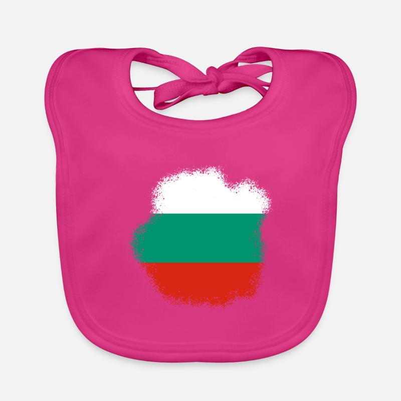 Drapeau bulgare Drapeau bulgare Sables d’or Bavoir bio Bébé