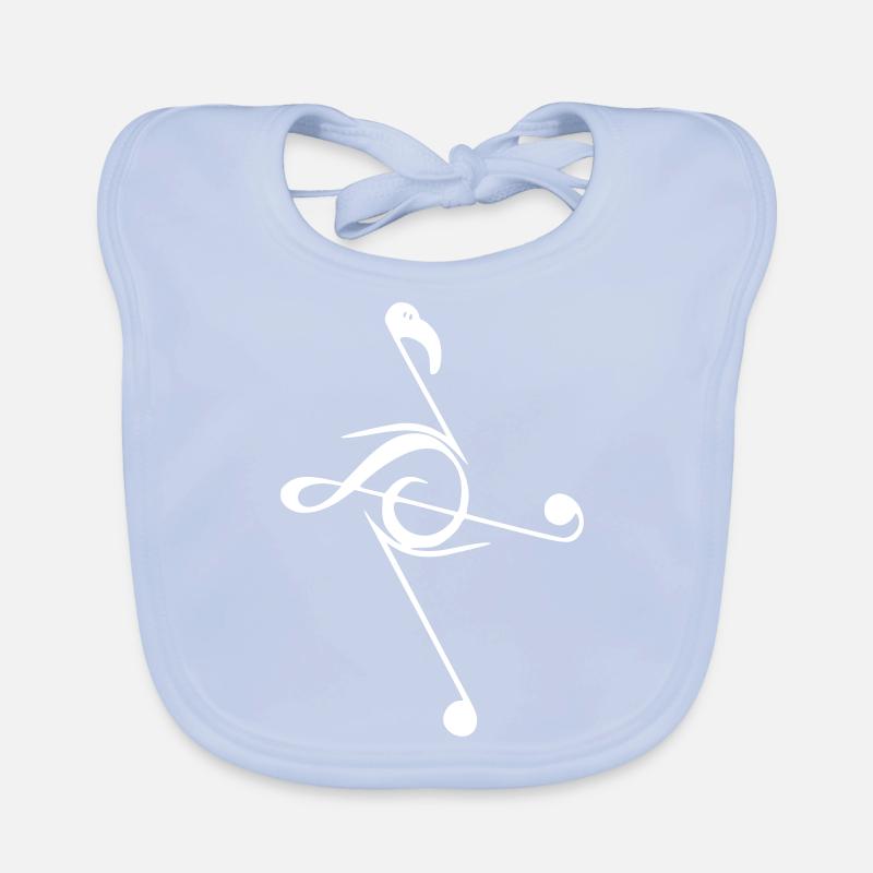 flamingo musiknote Baby Bio-Lätzchen