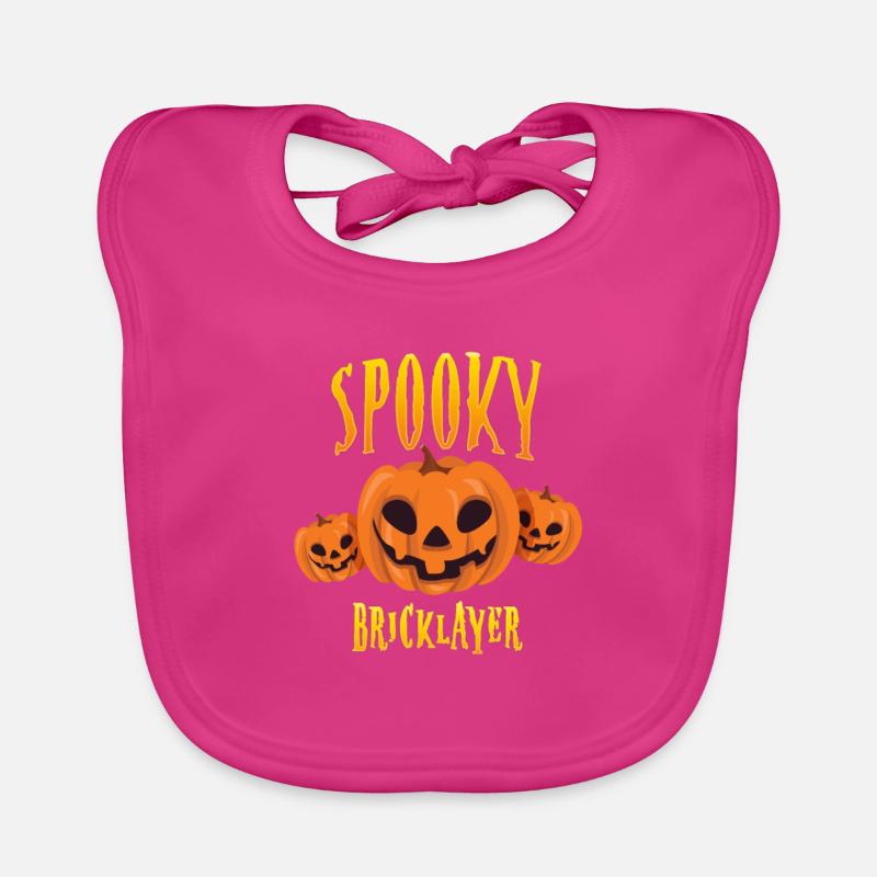 Spooky Bricklayer Organic Baby Bibs