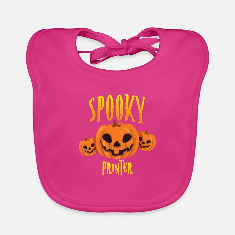 Spooky Printer Organic Baby Bibs