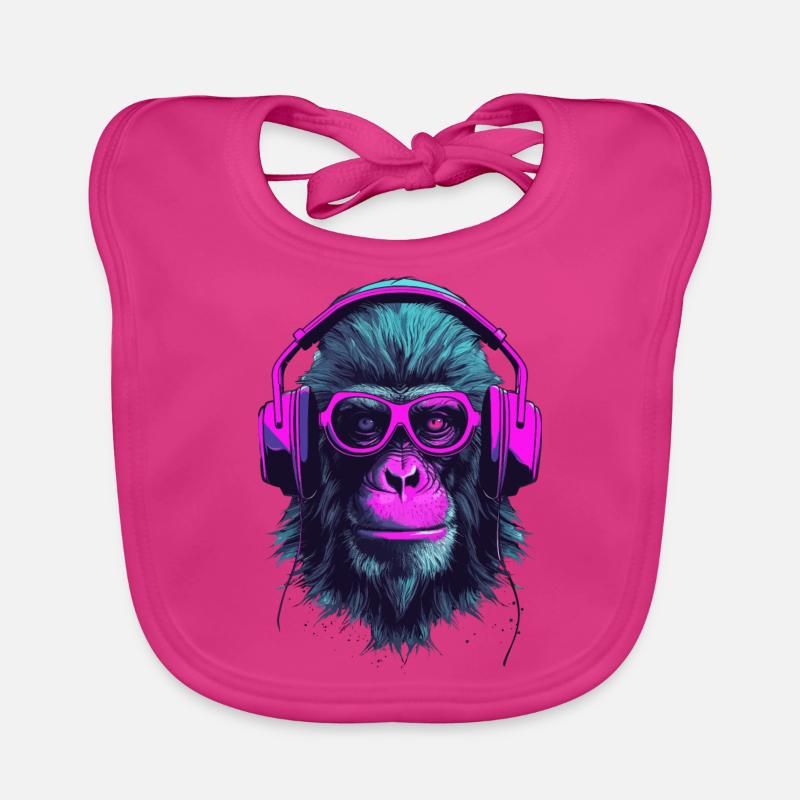 Monkey Beats Organic Baby Bibs