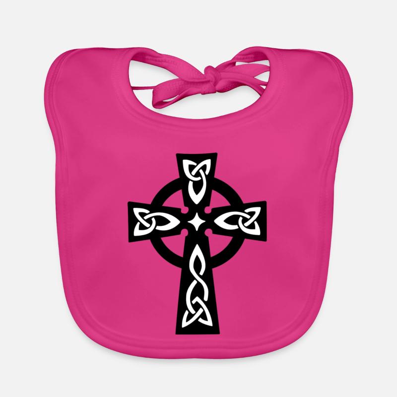 Celtic or Celtic cross Organic Baby Bibs