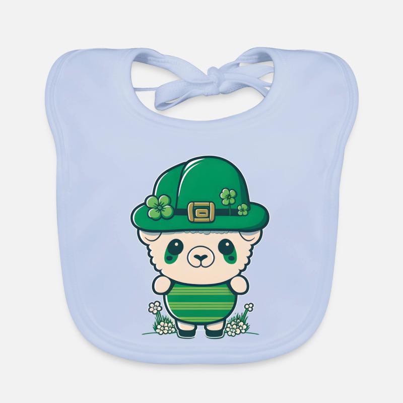 Sharp avec un chapeau vert et des trèfles Bavoir bio Bébé