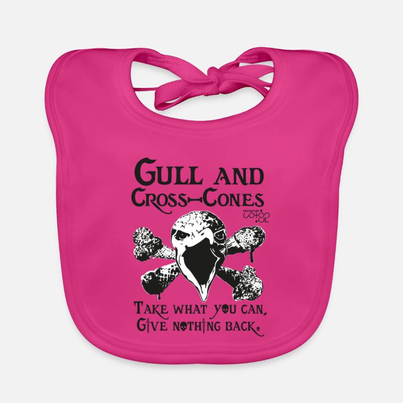 Gull and Cross Cones - Beware the seagulls! Organic Baby Bibs