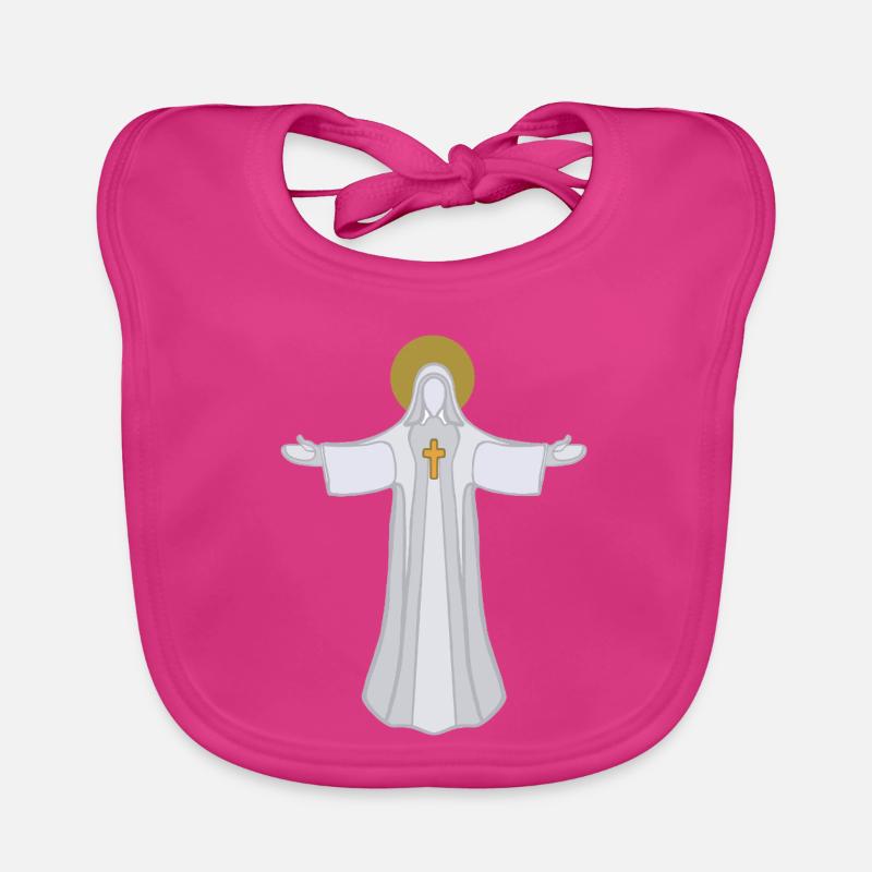 Saint Auréole Jésus à bras ouverts Bavoir bio Bébé