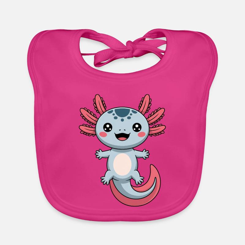 Axolotl Süß Comic Baby Bio-Lätzchen