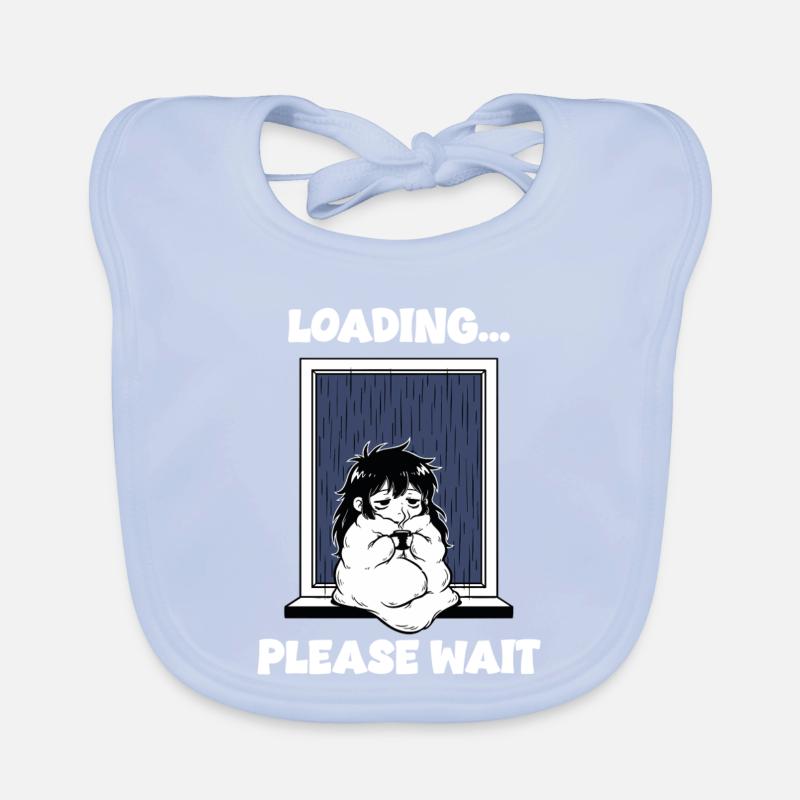 Pluie Loading Please Wait Manga Mood Bavoir bio Bébé