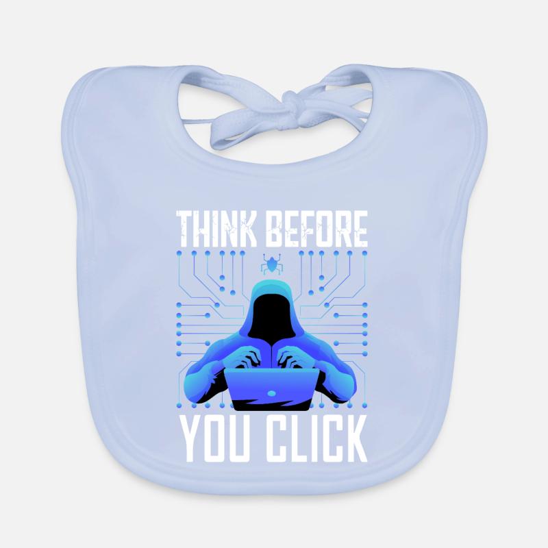 Hacker-Hacker-Hacker-Programmierer Linux Cybersicherheitsdaten Baby Bio-Lätzchen