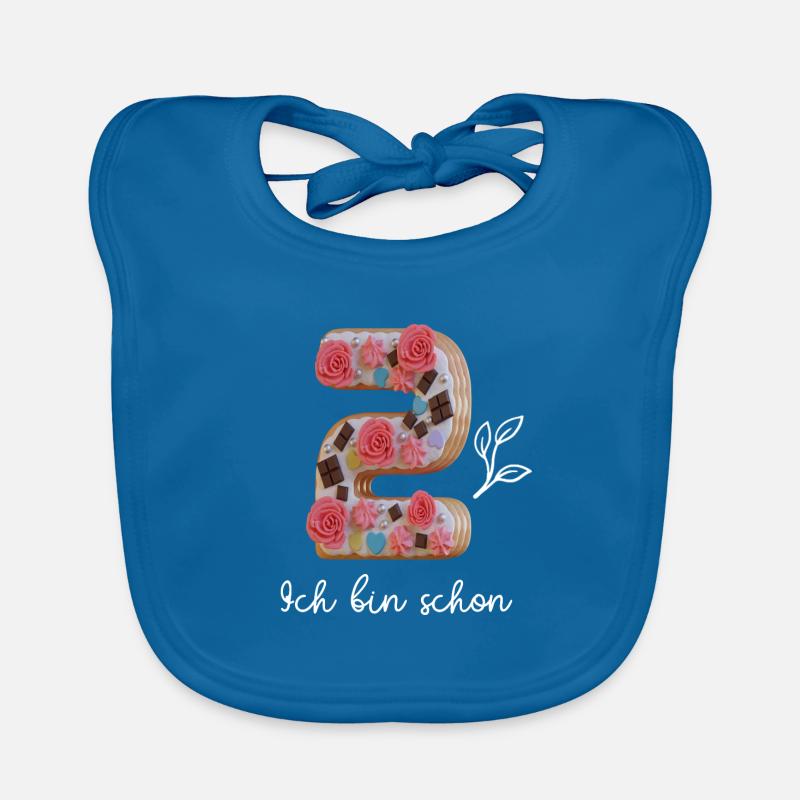 2. Geburtstag / Ich bin schon 2 (zwei) Baby Bio-Lätzchen