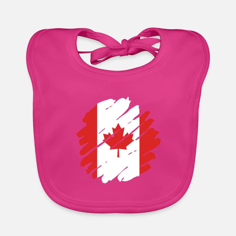 Drapeau du Canada Feuille d’érable Drapeau canadien Canada Bavoir bio Bébé