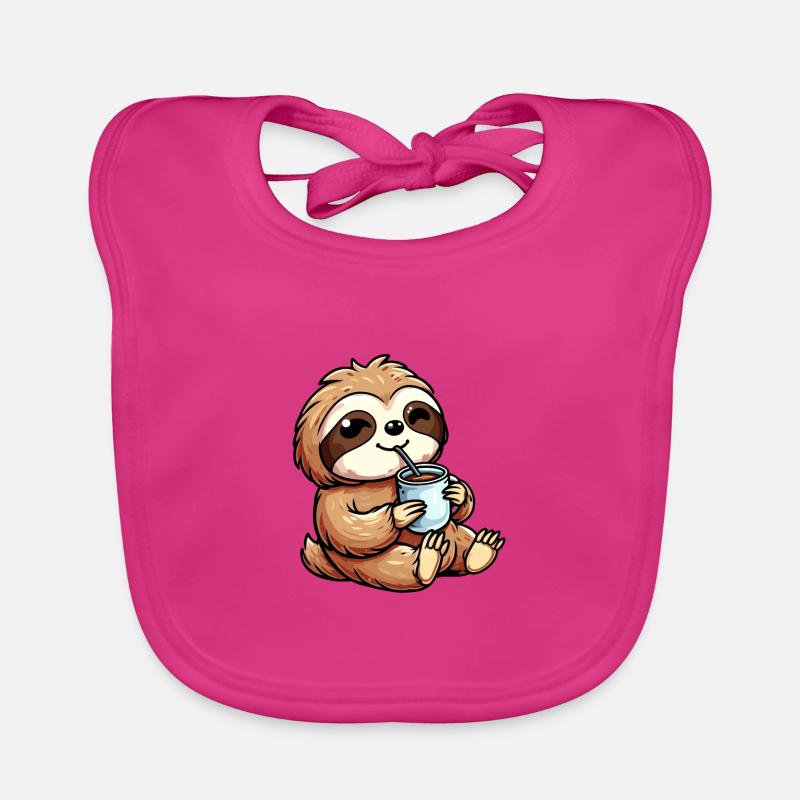 Designs for Kids – Fluffy Sloths Organic Baby Bibs