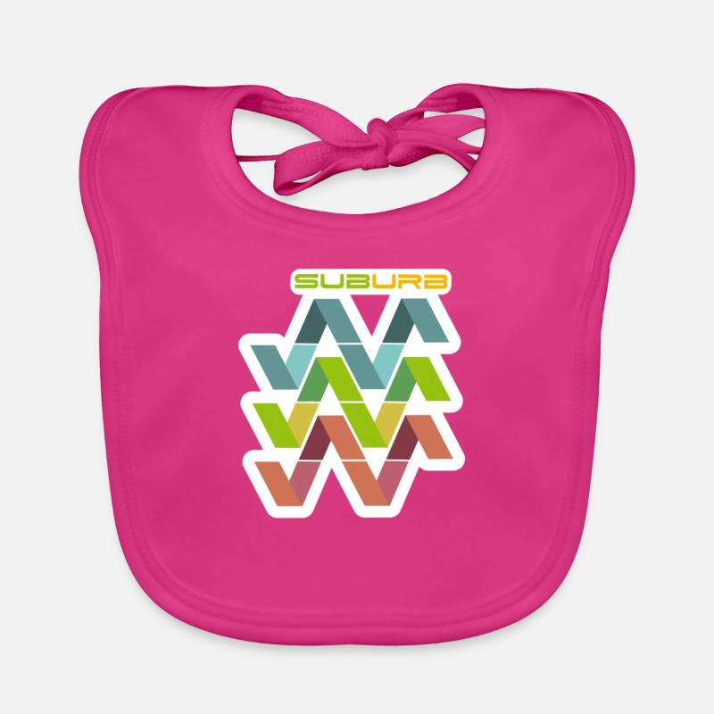 HORIZONTAL WHITE SUBURB Baby Bio-Lätzchen