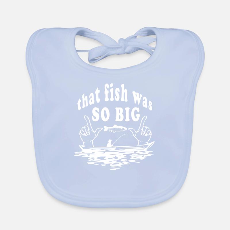 Großer Fisch Weiß Baby Bio-Lätzchen