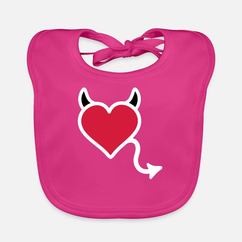 Diable diable coeur Bavoir bio Bébé
