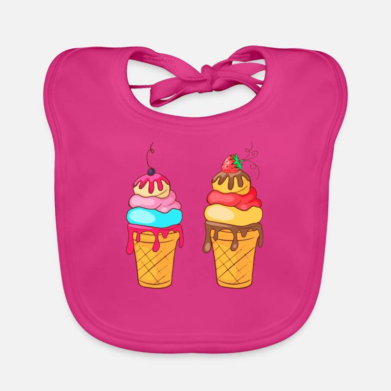 Glace glace crème glacée glace Bavoir bio Bébé