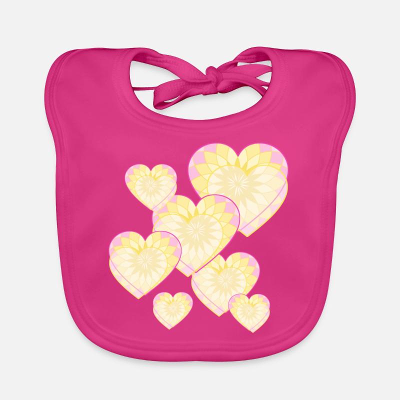Coeurs Bavoir bio Bébé