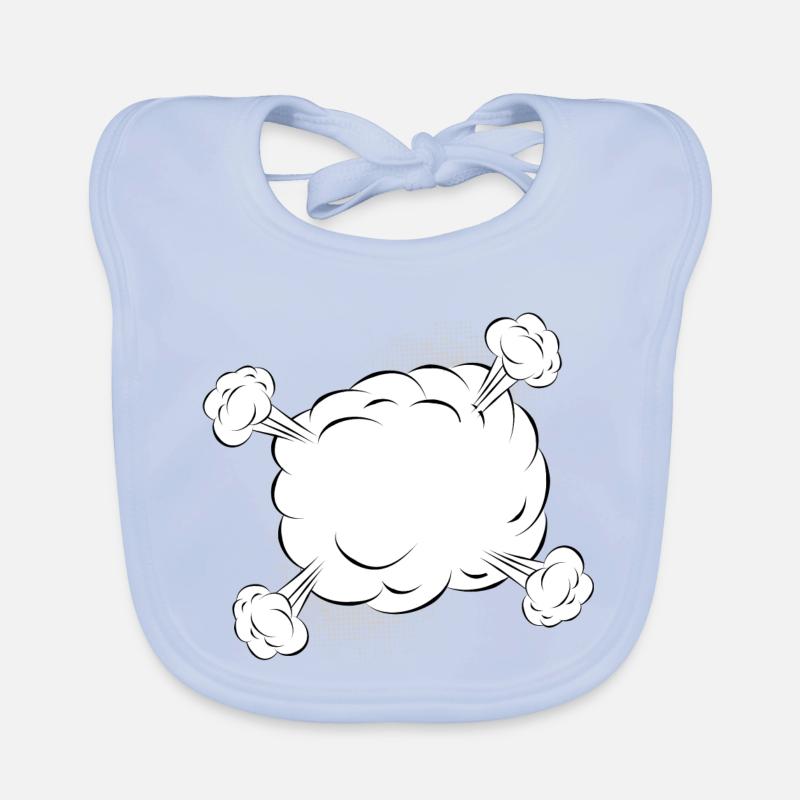 Vide nuage de combat comique pour vos propres textes et motifs Bavoir bio Bébé