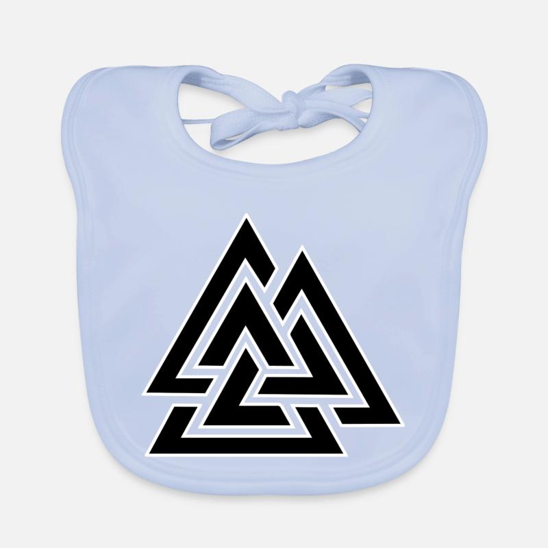 Triangular intertwined pattern Organic Baby Bibs
