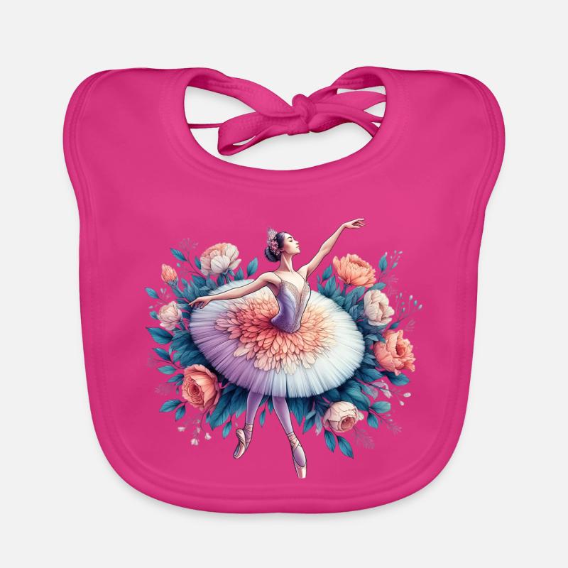 Ballet dancer with tutu Organic Baby Bibs
