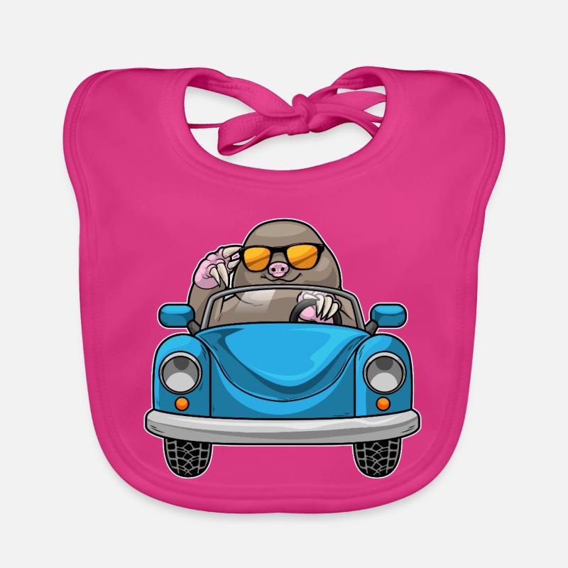 Mole Car Organic Baby Bibs