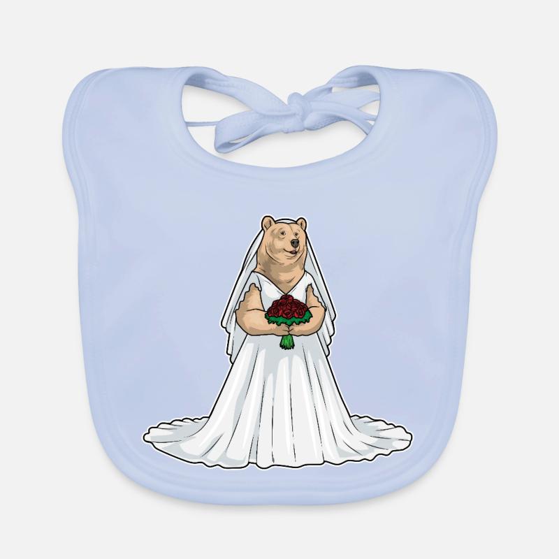 Mariage de la Rose Nuptiale Ours Bavoir bio Bébé