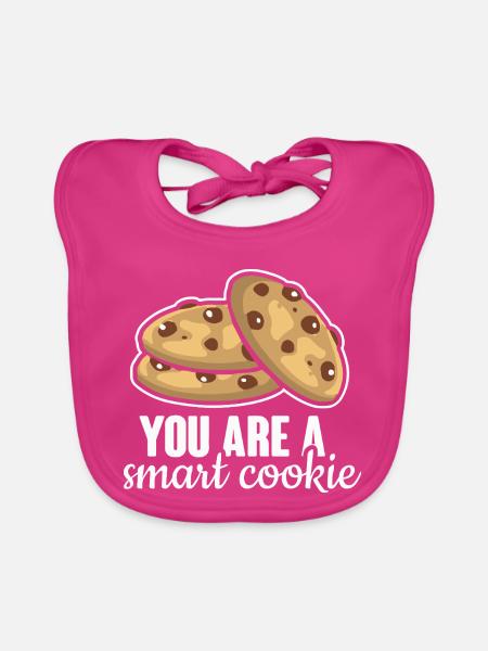 Cookie Plätzchen Keks - Baby Bio-Lätzchen - Fuchsia