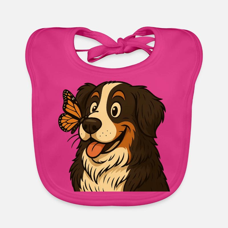 Berner mit Schmetterling Baby Bio-Lätzchen