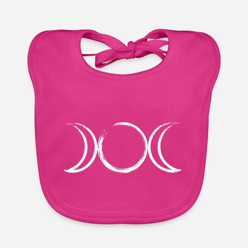 Tripple Moon Goddess symbol triune goddess Organic Baby Bibs