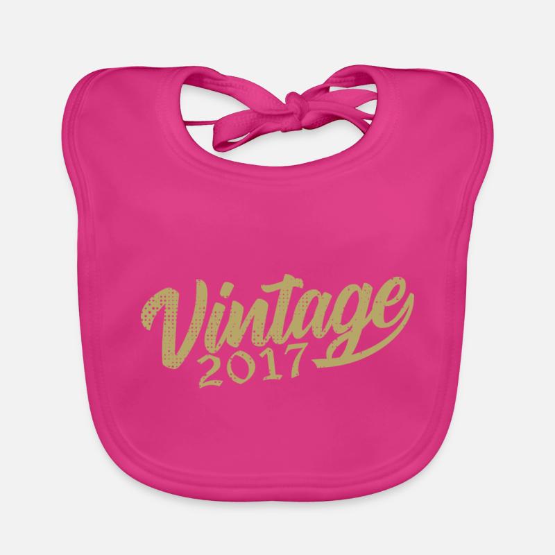 2017 Vintage 2017 Retro 2017 Birthday Gift Organic Baby Bibs