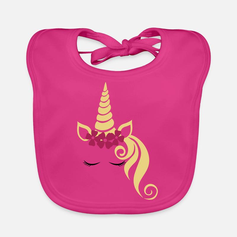 licorne blonde Bavoir bio Bébé