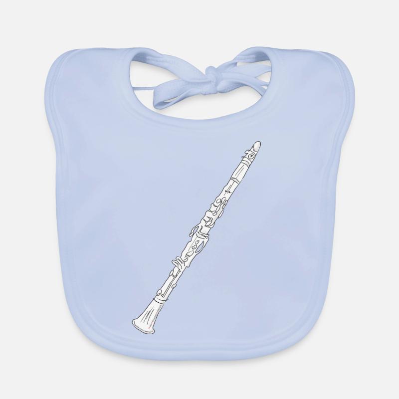 Clarinette blanche fourrée Bavoir bio Bébé