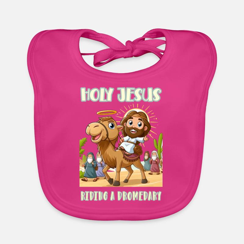 Holy Jesus riding a dromedary Baby Bio-Lätzchen