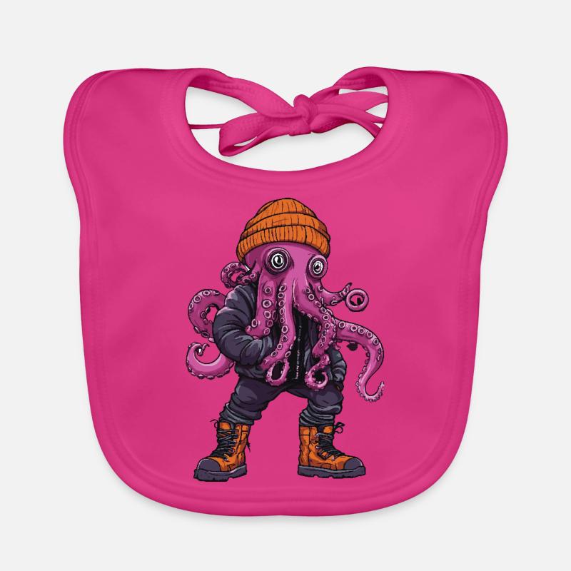 Octopus Funny Winter Organic Baby Bibs