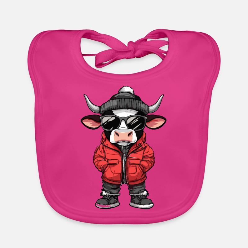 Cow Cool Comic Organic Baby Bibs