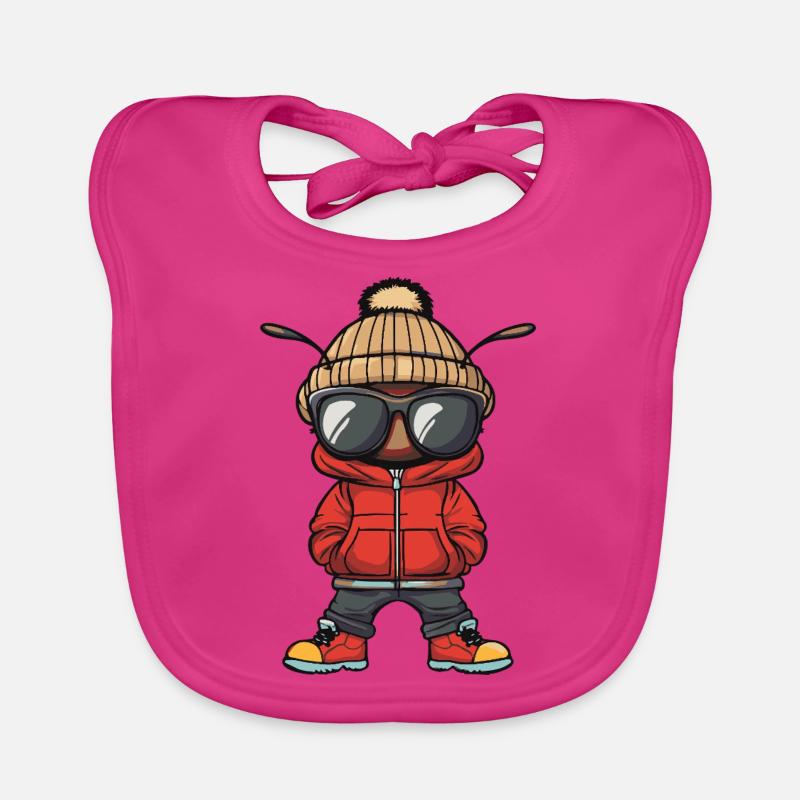 Fourmi Bande dessinée cool Bavoir bio Bébé