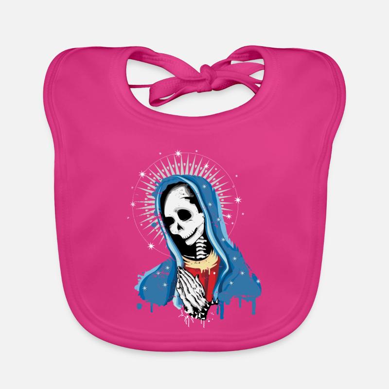 La Vierge Marie prie - Bavoir bio Bébé - fuchsia