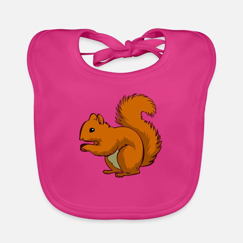 squirrel25 - Baby Bio-Lätzchen - Fuchsia