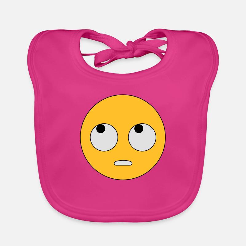 Emoji dein Ernst - Der Augenroller Baby Bio-Lätzchen