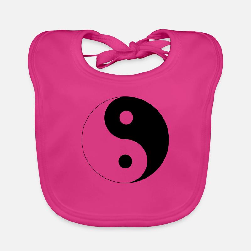 Yin Yang - Bavoir bio Bébé - fuchsia