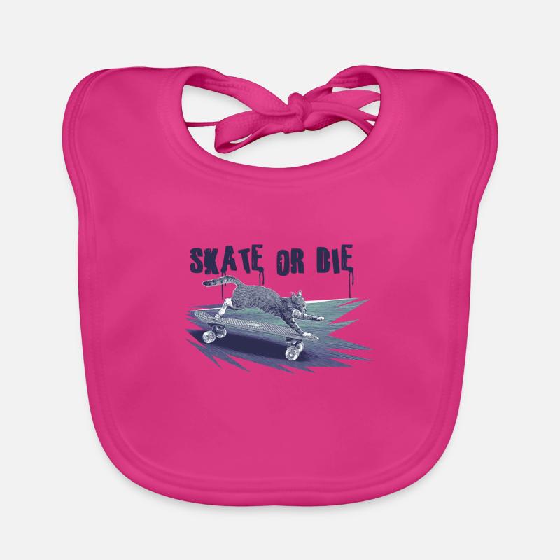 Skate oder stirb Baby Bio-Lätzchen