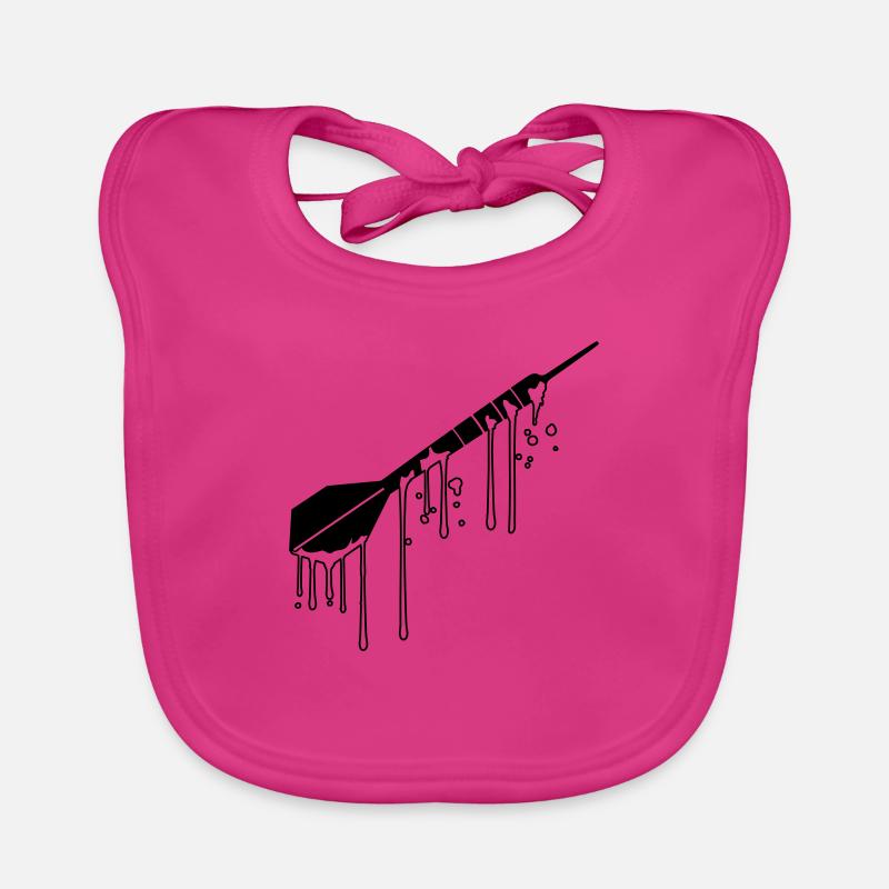 logo wet drops graffiti spray cool play dart Organic Baby Bibs